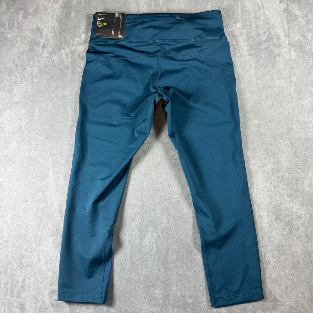 Nike Womens Epic Run Tight FIT Crop Blue Running Leggings 938602-425 Size S